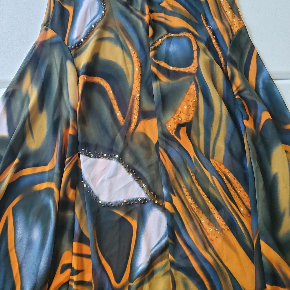 Forest Fairy Grunge Whimsy Dress Womens Medium Sheer Handkerchief Flowy Green - Picture 4 of 9